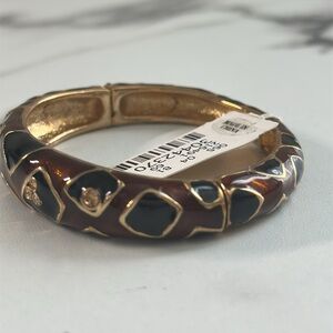 New-Talbots Elegant Gold and Black Bangle Bracelet